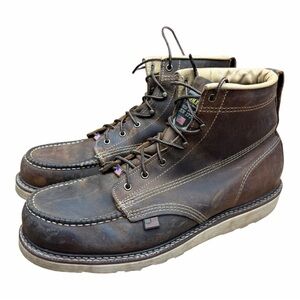 Carolina Men Size 13D  Moc 6" Steel Toe Wedge Sole Work Boot U.S.A. CA7811 Brown
